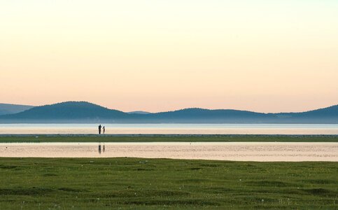 Minimalist Lake Landscape photo