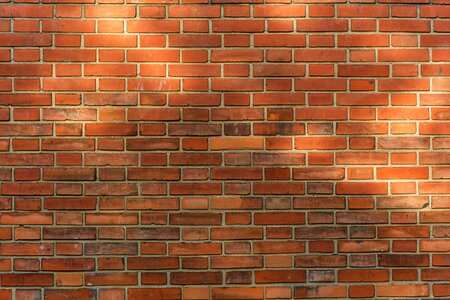 Orange Brick Wall Pattern photo