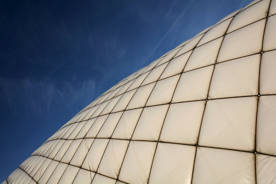 Tennis Court Air Dome Close-Up