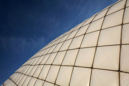 Tennis Court Air Dome Close-Up