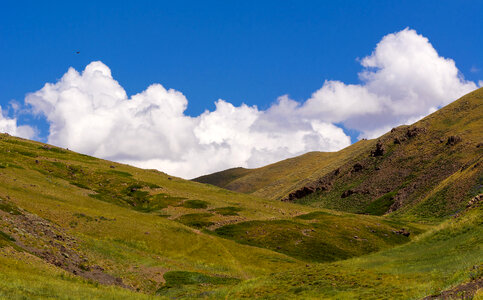 The landscape of the Green Hills with Cloudscape photo