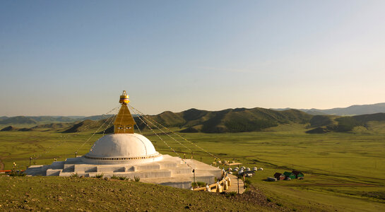 Big White Stupa in Mongolia photo