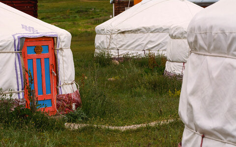 Mongolian Tourist Ger Camp photo