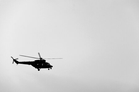 Helicopter Silhouette Side View