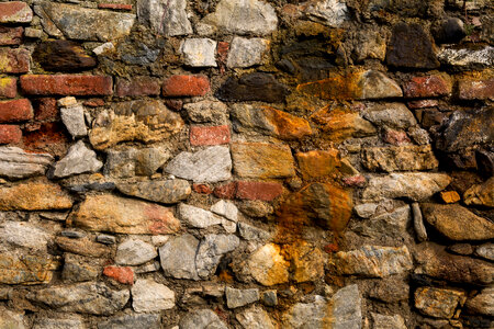 Beautiful Old Stone and Brick Wall Pattern photo
