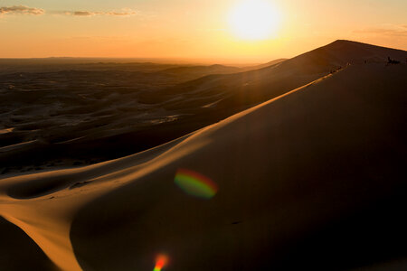 Sand Dunes and Sunset photo