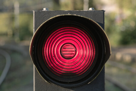 Red traffic light photo