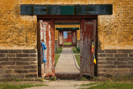 Buddhist monastery door photo