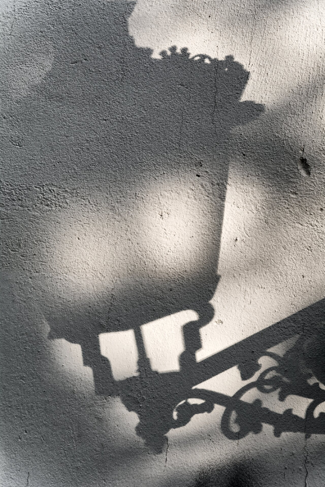 Scary lamp shadow in Prague
