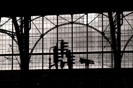 Train Station Silhouette photo