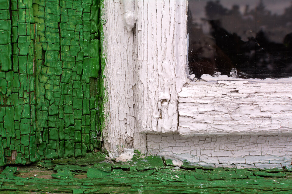 Old Wooden Window Close Up