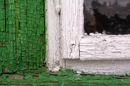 Old Wooden Window Close Up photo
