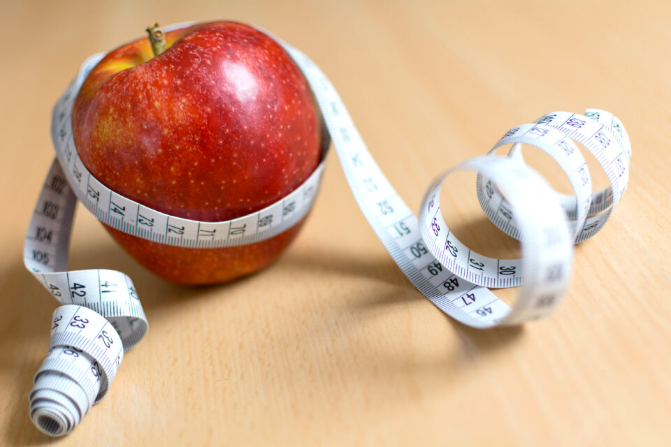 Apple and Measuring Tape
