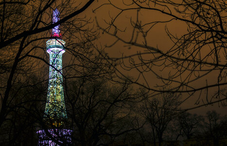 PetЕ™Г­n Lookout Tower at Night