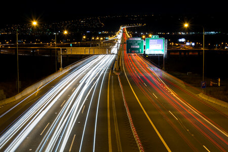 Light Trails on the Highway photo