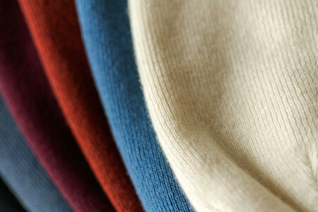Various Colored Luxury Wool Fabrics photo