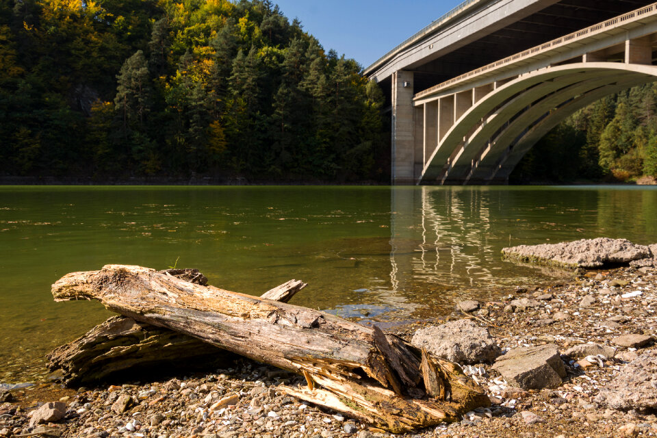 Highway Bridge Over the Lake