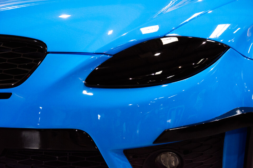 Blue Tuned Car Detail