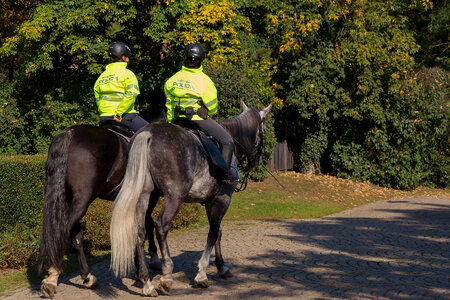 Policemen on horseback photo