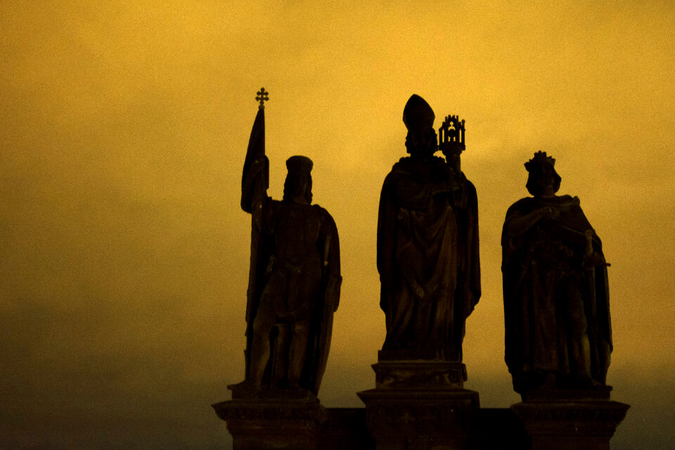 Statues on the Charles Bridge in Prague