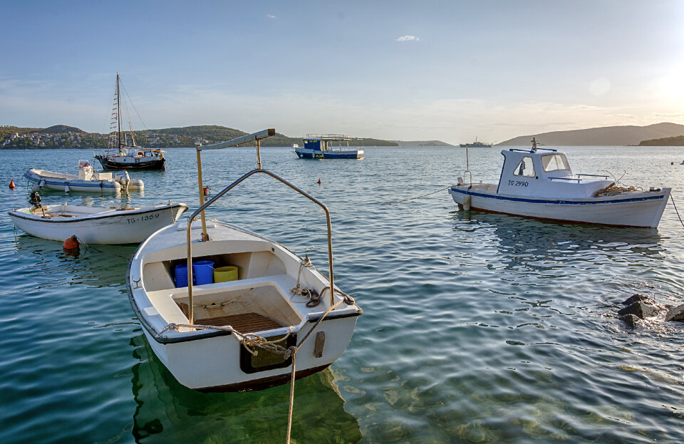 Boats on the Sea in Croatia photo