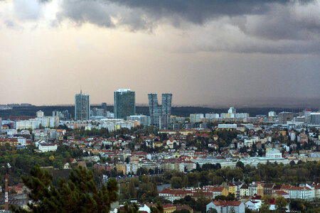 Storm over the city photo