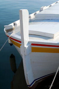 White wooden sea boat photo