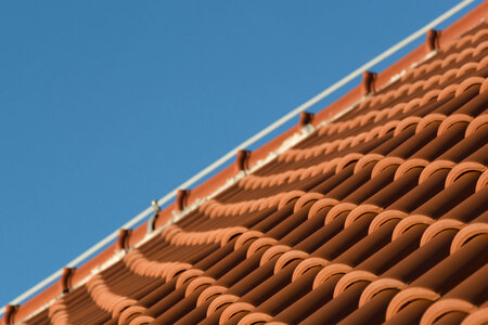 Roof tiles close up photo