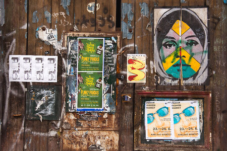 Street Wall With Posters photo