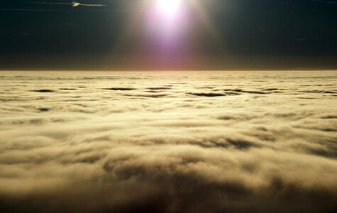 Sun above the clouds photo