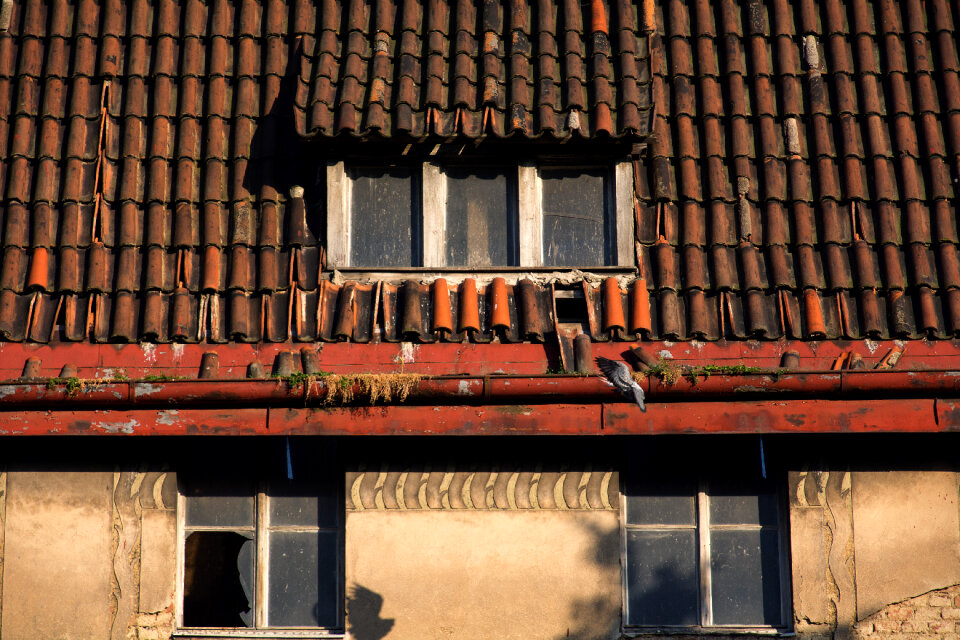 House with old roof