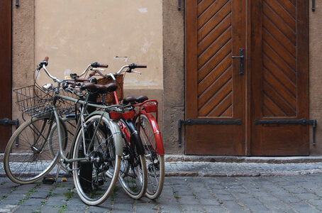 Classic city bikes photo