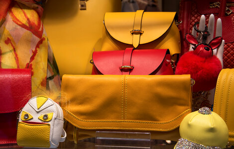 Yellow Leather Bags photo