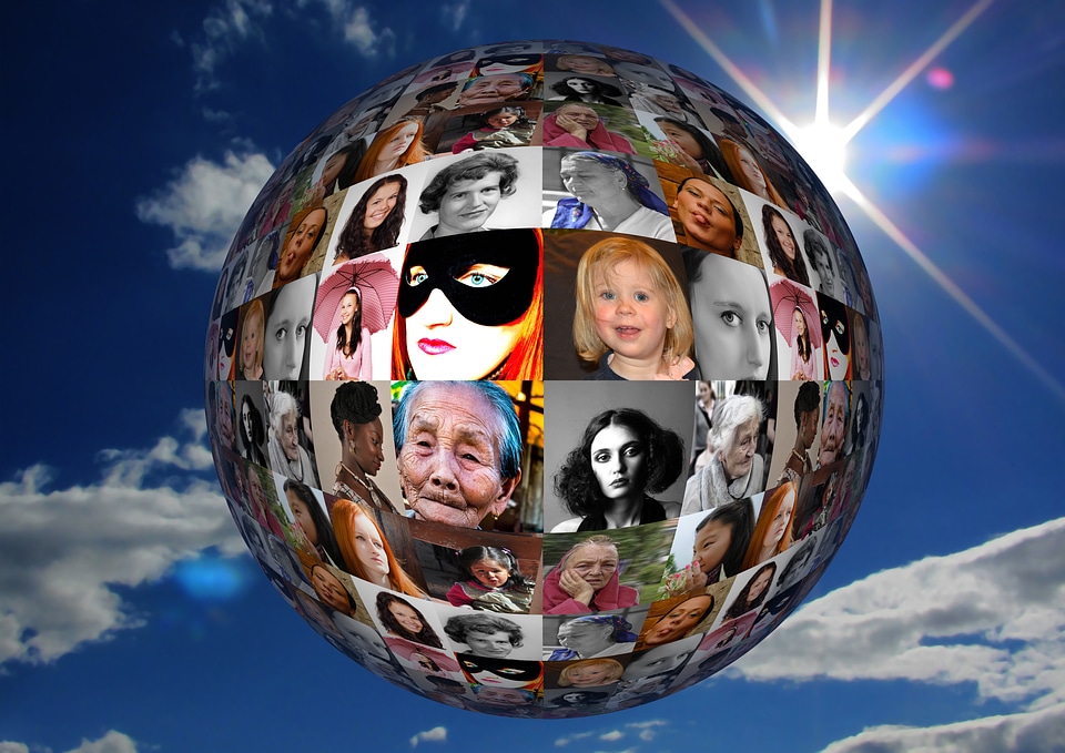 International women's day portrait face
