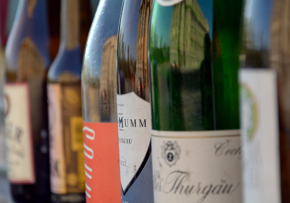 Bottles Of Wine In A Row