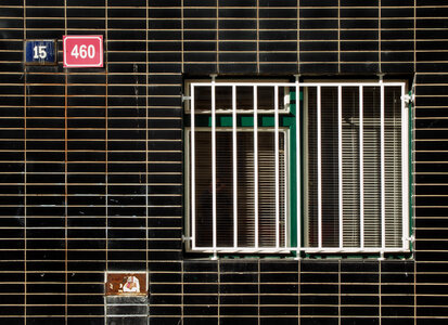 House With Black Tiled Facade And Window