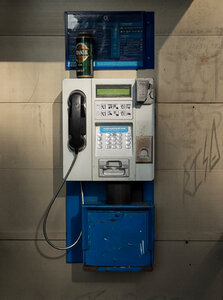 Payphone In Telephone Booth photo