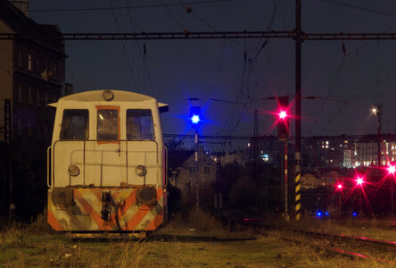Old Train At Night photo