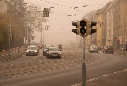Urban Smog Caused By Cars photo