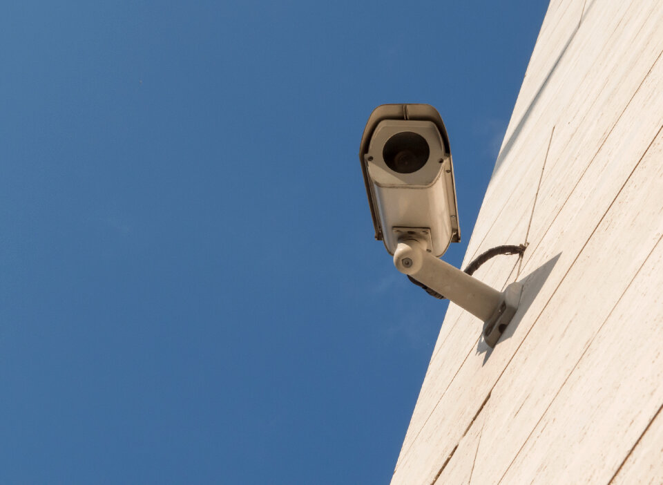CCTV Camera On Modern Building
