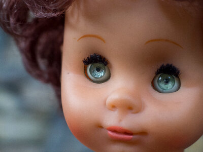 Doll Face With Blue Eyes photo