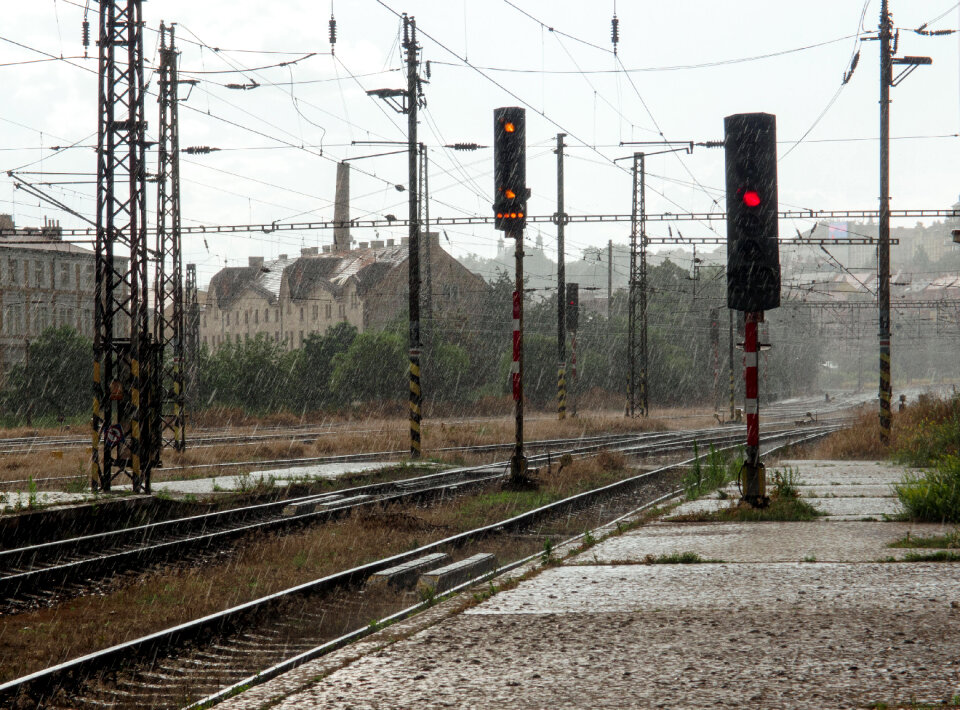 Rain on the station