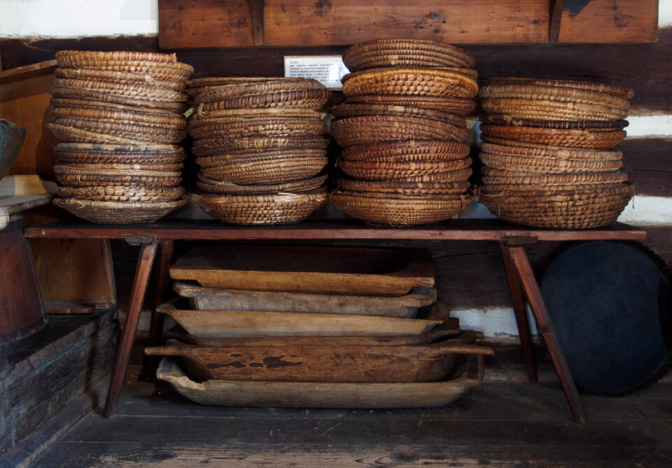 Group of Handmade Wicker Plates