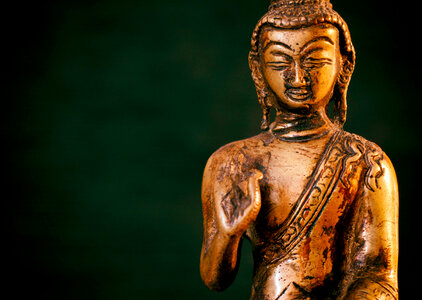 Bronze statue of the Buddha photo