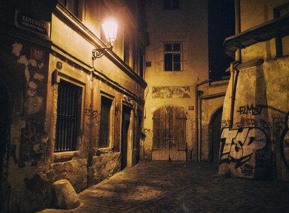 Old street in Prague photo
