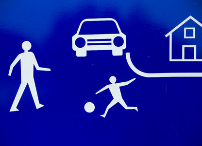 Residential zone traffic sign