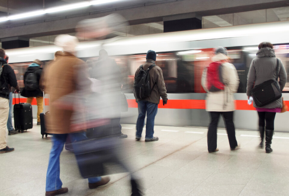 People in Metro Station photo