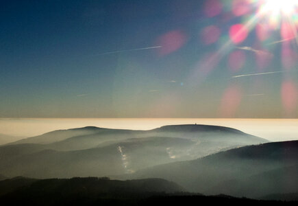 The view from the mountains to the inversion photo