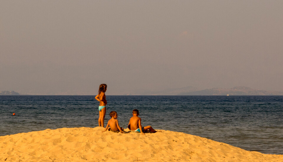 Children on the beach