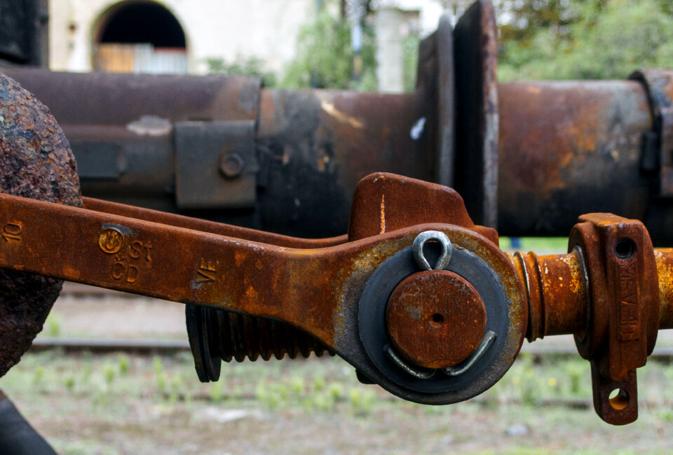 Rusted train connector